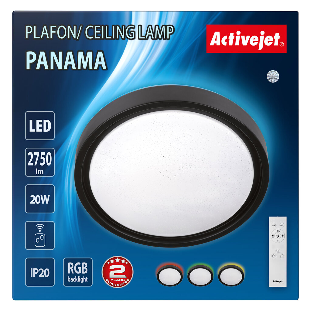 Modernus Activejet Panama RGB įmontuojamas šviestuvas kaina ir informacija | Įmontuojami šviestuvai, LED panelės | pigu.lt