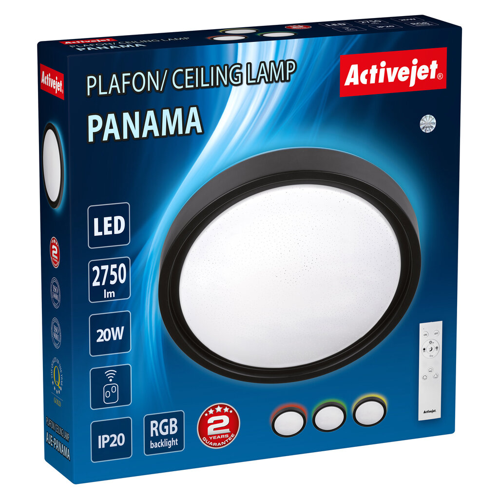 Modernus Activejet Panama RGB įmontuojamas šviestuvas kaina ir informacija | Įmontuojami šviestuvai, LED panelės | pigu.lt