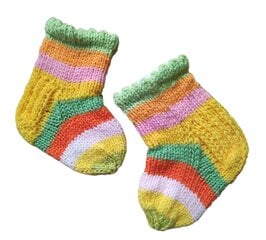 Детские носки ручной вязки - длина стопы 6-12 месяцев, 9 см. цена и информация | Колготки, носочки для новорожденных | pigu.lt