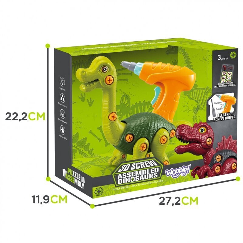 Dinozauras su grąžtu ir atsuktuvu Brachiosaurus kaina ir informacija | Žaislai berniukams | pigu.lt