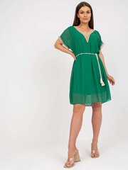 темно-зеленое платье fairy one size с v-образным вырезом цена и информация | Платья | pigu.lt