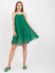 Женское темно-зеленое повседневное платье цена и информация | Платья | pigu.lt