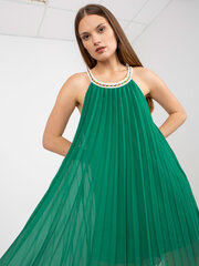 Женское темно-зеленое повседневное платье цена и информация | Платья | pigu.lt