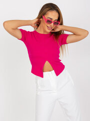 Женская базовая блуза цвета фуксии цена и информация | Женские блузки, рубашки | pigu.lt