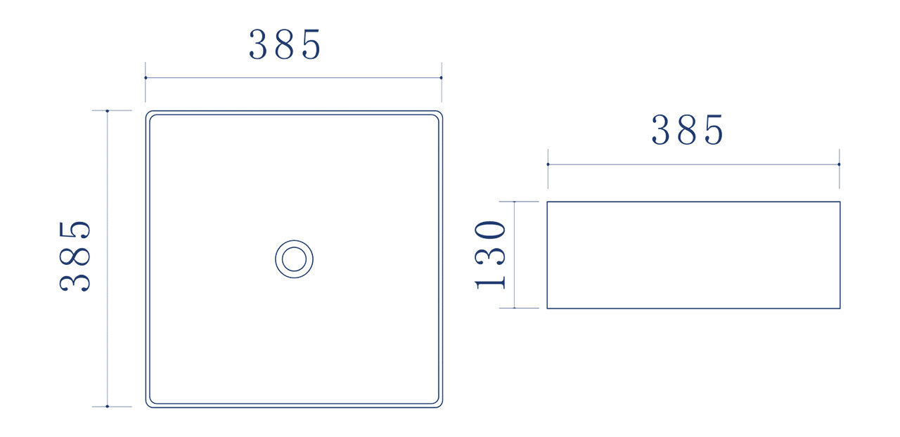 Kriaukle HESTIA 390*390*130 mm цена и информация | Praustuvai | pigu.lt