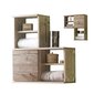 Sieninė lentyna Isola, šviesiai rudos kaina ir informacija | Vonios spintelės | pigu.lt