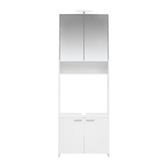 Шкаф под раковину + зеркальный шкаф Luis, белый глянцевый цена и информация | Шкафчики для ванной | pigu.lt