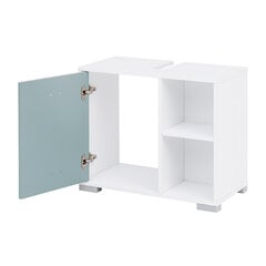Шкаф под раковину Kimi, голубой / белый цена и информация | Шкафчики для ванной | pigu.lt