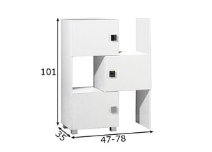 Нижний шкаф в ванную Quadra, белый цена и информация | Шкафчики для ванной | pigu.lt