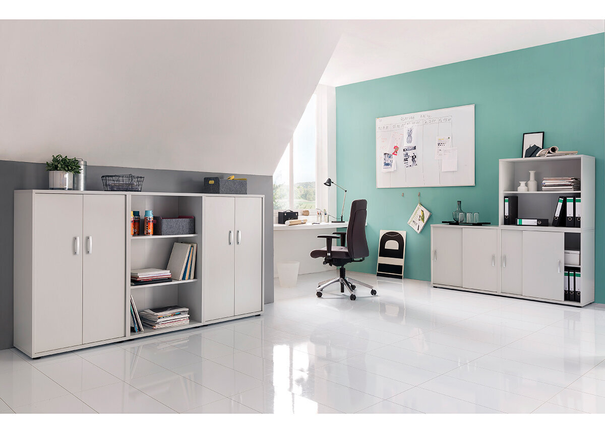 Biuro spintelė Sofia, šviesiai pilka kaina ir informacija | Svetainės spintelės | pigu.lt