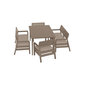 Sodo baldų komplektas Delano Set su Lima 160 staliukais, smėlio spalvos kaina ir informacija | Lauko baldų komplektai | pigu.lt