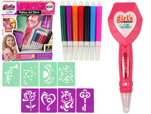 Набор детских татуировок с ручками цена и информация | Игрушки для девочек | pigu.lt