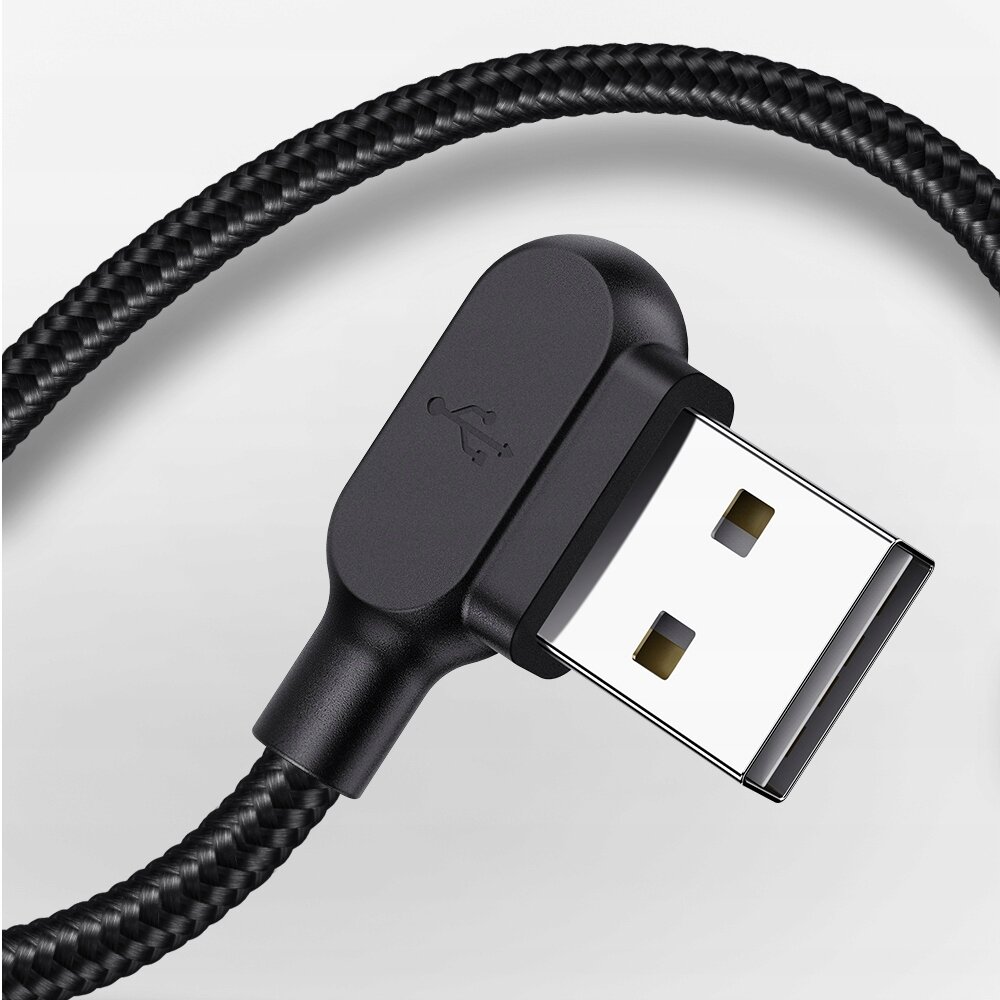 Mcdodo telefono kabelis greitas, kampinis, 90° , LED USB TYPE C 0,5 m, juodas, stiprus, su pynele цена и информация | Kabeliai ir laidai | pigu.lt