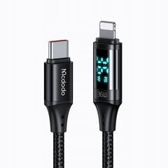 Телефонный кабель McDodo, DIGITAL PRO USB-C, для iPhone, 20 Вт 1,2 м черный цена и информация | Кабели и провода | pigu.lt