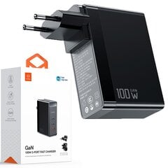 "Mcdodo GaN" greitasis įkroviklis telefonui, nešiojamajam kompiuteriui USB-C PD USB-A QC 100W, juodas kaina ir informacija | Akumuliatorių krovikliai | pigu.lt