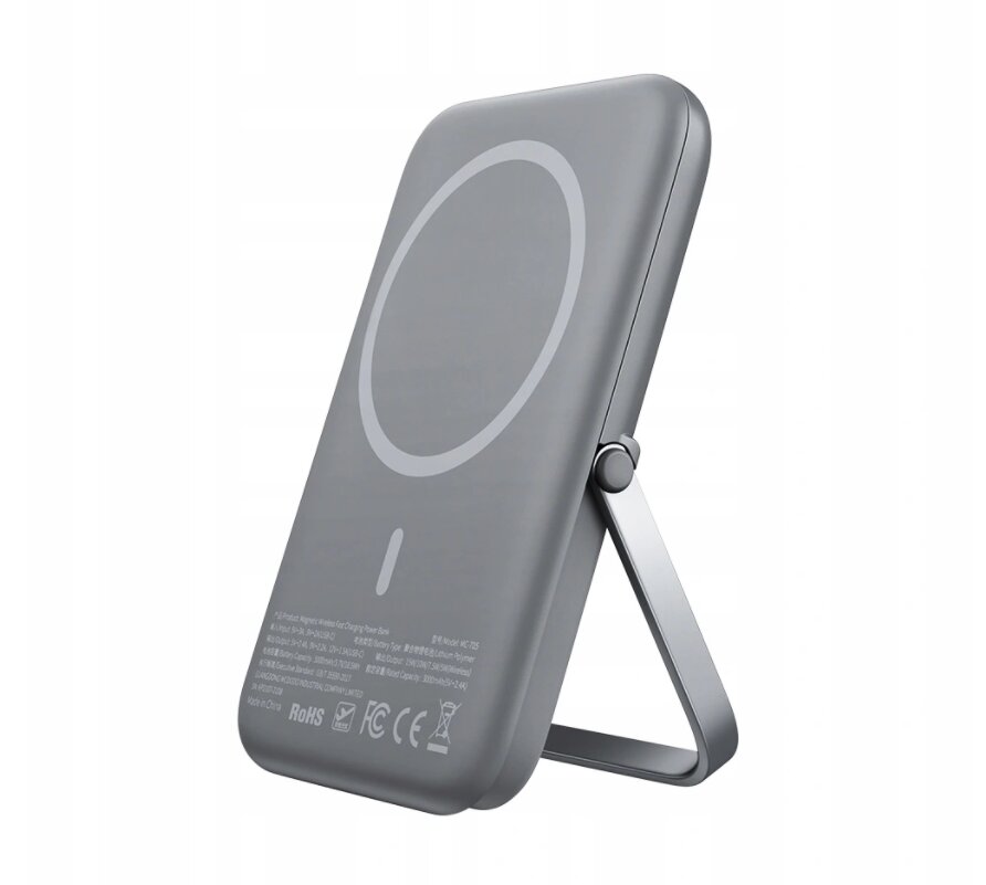 "Mcdodo GoPower Powerbank" 5000 mAh PD 3.0, skirtas "IPhone 12 13 MagSafe", pilkos spalvos kaina ir informacija | Atsarginiai maitinimo šaltiniai (power bank) | pigu.lt