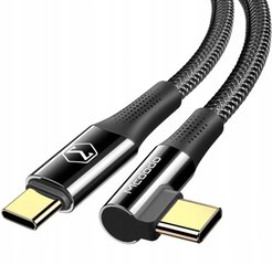 McDodo USB-C PD 2.0 QC 4.0 5A 100W 2M черный CA-8323 угловой кабель для телефона цена и информация | Кабели и провода | pigu.lt