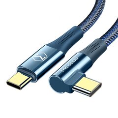 Telefono, kompiuterio, nešiojamojo kompiuterio kabelis, "Mcdodo" kampinis USB-C PD 2.0 QC 4.0 5A 100W 2M mėlynas kaina ir informacija | Kabeliai ir laidai | pigu.lt