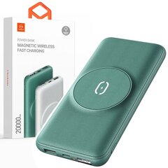 Mcdodo Powerbank 20000mAh PD 3.0 IPhone 12 Magsafe Green kaina ir informacija | Išmanioji technika ir priedai | pigu.lt