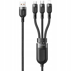 McDodo телефонный кабель, быстрая зарядка, для iphone, Micro USB, USB-C 3in1 6A 65W QC 4 1.2m CA-0930 цена и информация | Кабели и провода | pigu.lt