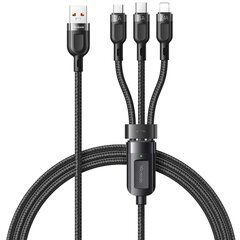 McDodo телефонный кабель, быстрая зарядка, для iphone, Micro USB, USB-C 3in1 6A 65W QC 4 1.2m CA-0930 цена и информация | Кабели и провода | pigu.lt