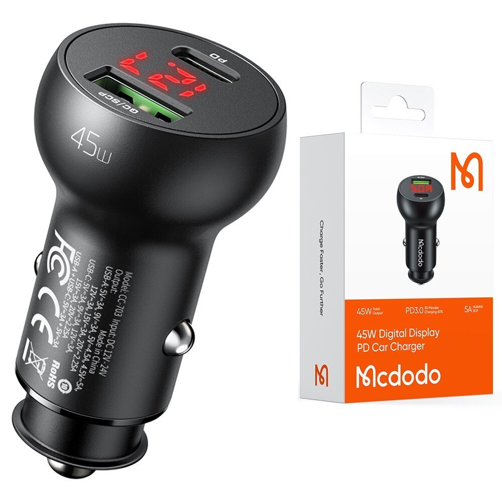 McDodo PD Car Charger цена и информация | Krovikliai telefonams | pigu.lt