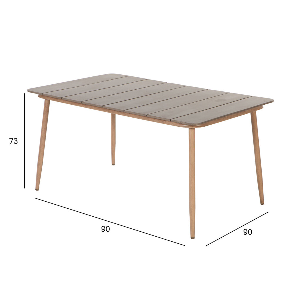 Valgomojo stalas Norway, 147x90x73cm, smėlio spalvos kaina ir informacija | Virtuvės ir valgomojo stalai, staliukai | pigu.lt