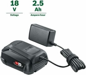 Bosch Starter Set (1X 2,5 AH Battery +18 Volt System Charger) in carton box цена и информация | Зарядные устройства для элементов питания | pigu.lt