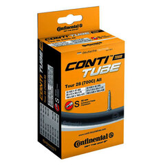 Dviračio kamera Continental Tour Tube All 700 x 32-47c (32-47x622)/(42-635) Presta 28", juoda kaina ir informacija | Dviračių kameros ir padangos | pigu.lt