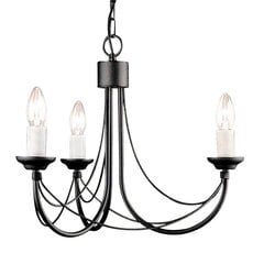 Подвесной светильник Elstead Lighting Carisbrooke CB3-BLACK цена и информация | Люстры | pigu.lt