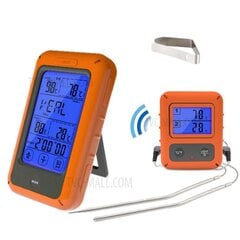 Беспроводной сенсорный кухонный термометр для барбекю с 2 зондами цена и информация | Аксессуары для гриля и барбекю | pigu.lt