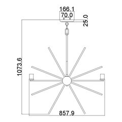 Подвесной светильник Elstead Lighting Uptown carnegie QZ-CARNEGIE8 цена и информация | Люстры | pigu.lt