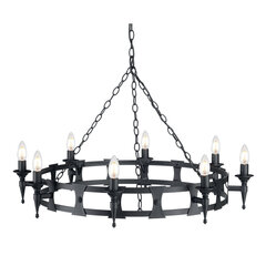 Подвесной светильник Elstead Lighting Saxon SAX8-BLK цена и информация | Люстры | pigu.lt