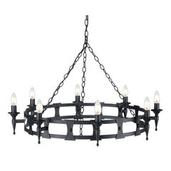 Подвесной светильник Elstead Lighting Saxon SAX8-BLK цена и информация | Люстры | pigu.lt