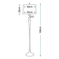 Pastatomas šviestuvas Elstead Lighting Arlington SF-ARLINGTON-AN kaina ir informacija | Toršerai | pigu.lt