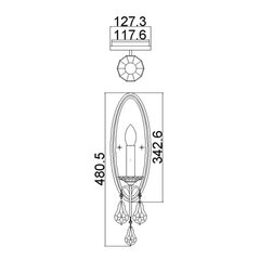 Настенный светильник Elstead Lighting Valentina FE-VALENTINA1 цена и информация | Настенные светильники | pigu.lt