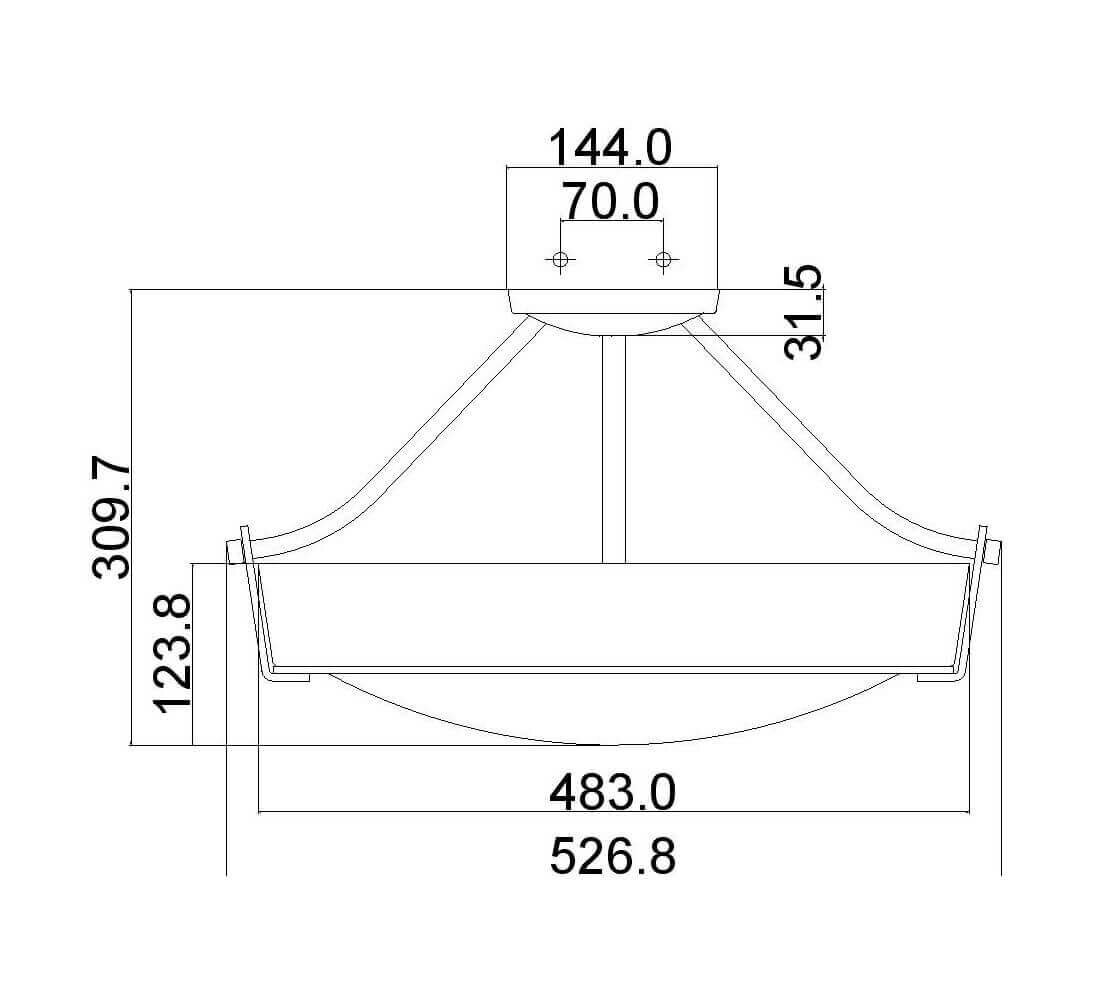 Lubinis šviestuvas Elstead Lighting Hathaway HK-HATHAWAY-SFMB цена и информация | Lubiniai šviestuvai | pigu.lt