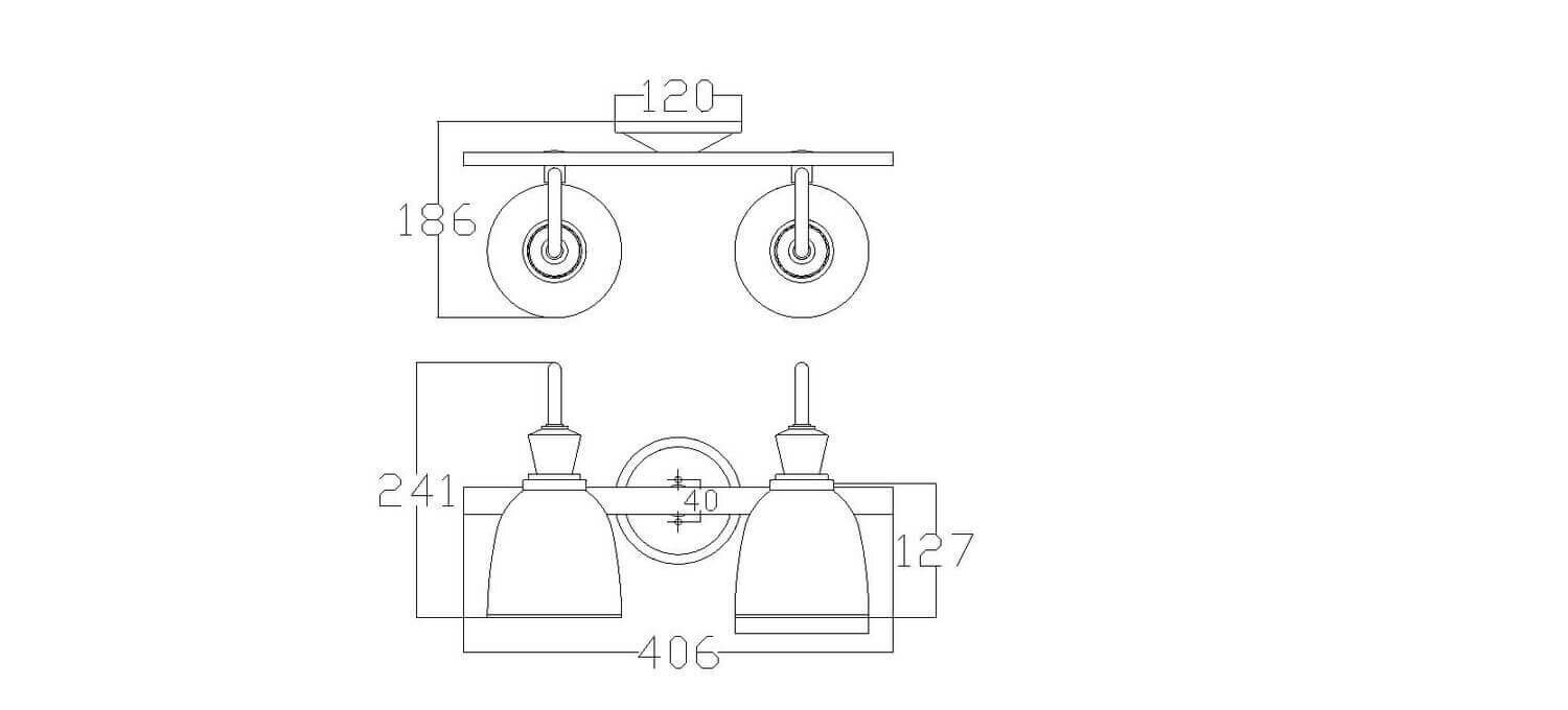 Sieninis šviestuvas Elstead Lighting Cora KL-CORA2-BATH kaina ir informacija | Sieniniai šviestuvai | pigu.lt