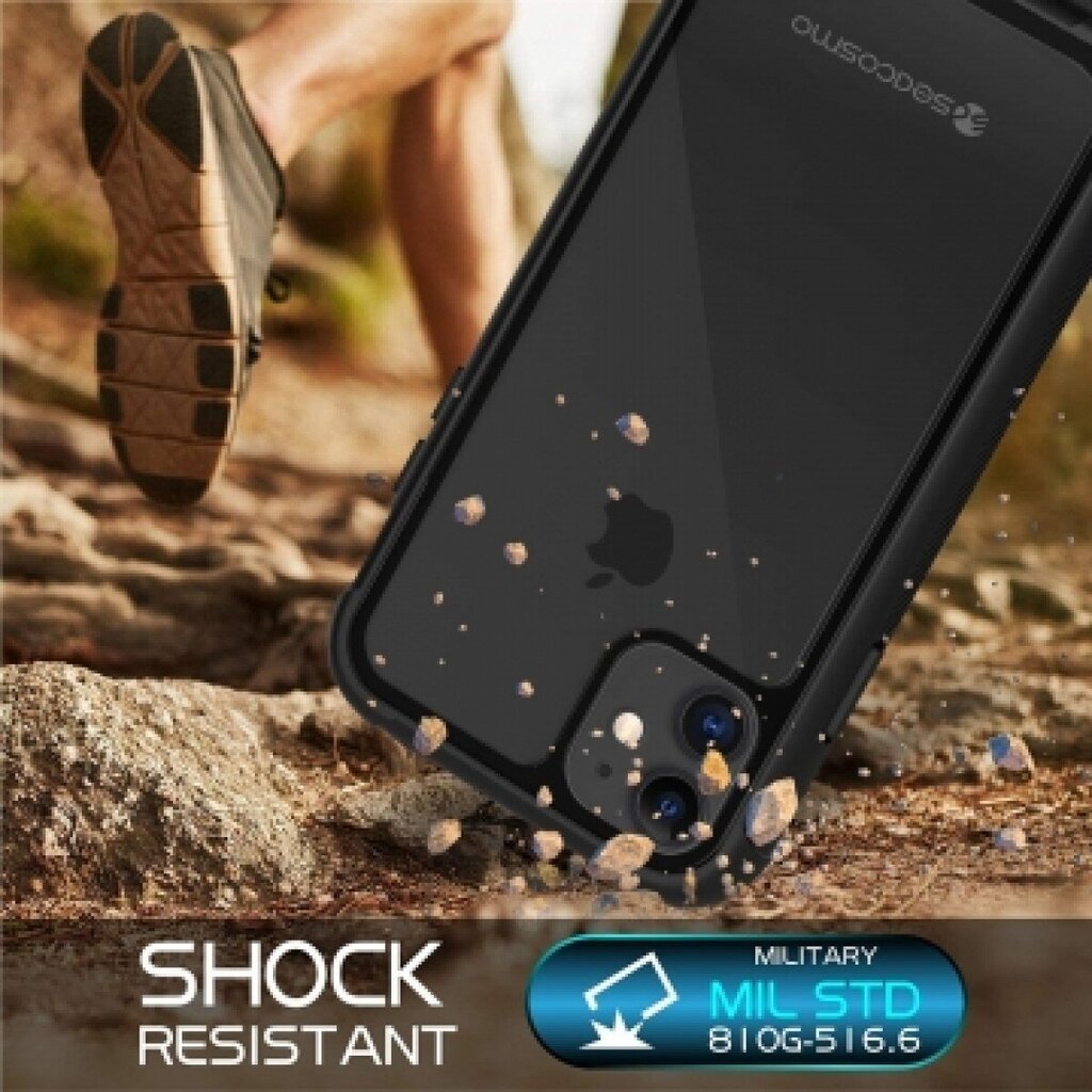 360° rugged shockproof Case, skirtas iPhone 11 Pro Max, skaidrus kaina ir informacija | Telefono dėklai | pigu.lt