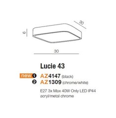 Lubinis šviestuvas AZzardo Lucie AZ4147 kaina ir informacija | Lubiniai šviestuvai | pigu.lt