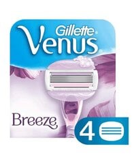 Сменное лезвие для бритвы Gillette Venus Breeze (4 шт) цена и информация | Косметика и средства для бритья | pigu.lt