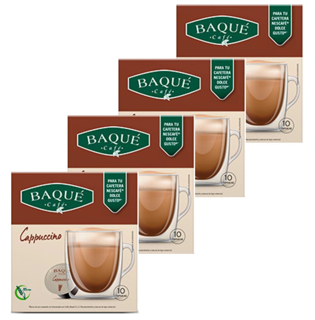 Cafe Baque Cappuccino Dolce Gusto aparatų kavos kapsulės, 40 vnt. kaina ir informacija | Kava, kakava | pigu.lt