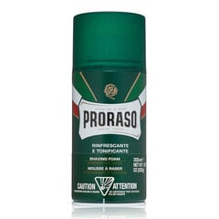 Proraso Green Shaving Foam - Refreshing shaving foam with eucalyptus 50ml цена и информация | Косметика и средства для бритья | pigu.lt