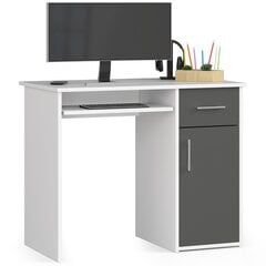 Письменный стол NORE Pin, белый/серый цена и информация | Компьютерные, письменные столы | pigu.lt