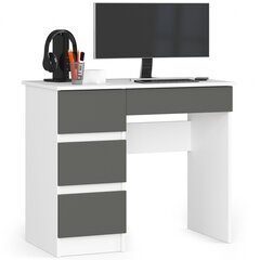 Письменный стол NORE A7, левый вариант, серый цвет цена и информация | Компьютерные, письменные столы | pigu.lt