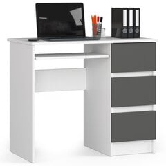 Письменный стол NORE A6, правый, серый цвет цена и информация | Компьютерные, письменные столы | pigu.lt