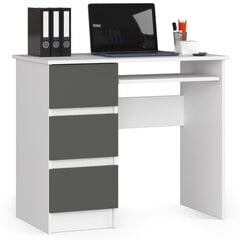Rašomasis stalas NORE A6, kairinis, pilkas kaina ir informacija | Kompiuteriniai, rašomieji stalai | pigu.lt