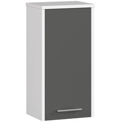 Верхний шкаф для ванной комнаты NORE Fin W30, серый цвет цена и информация | Шкафчики для ванной | pigu.lt
