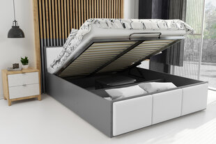 Кровать  BMS637 Серый/Белый цена и информация | Кровати | pigu.lt
