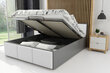 Eko odinė lova BMS637 Pilka/Balta kaina ir informacija | Lovos | pigu.lt